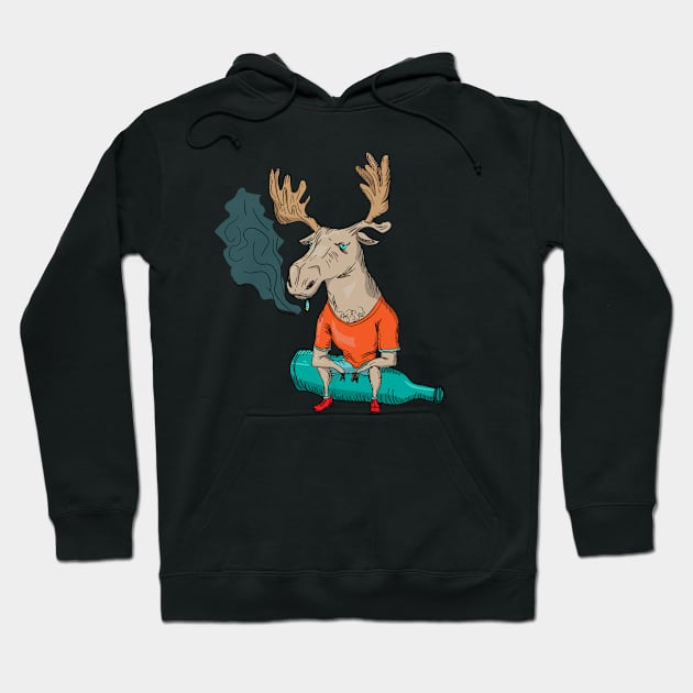 Moose Smoker Hoodie by Mammoths